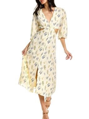 Ba&sh Aris/ Adele Floral Maxi Cut Out Dress